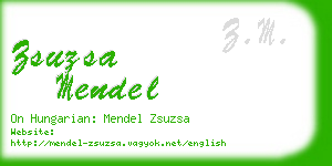 zsuzsa mendel business card